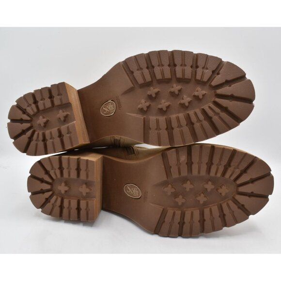 Sofft Womens Size 9.5 Jenine Lennox Tan Suede Zip Block Heel Ankle Boots Shoes - Picture 9 of 15